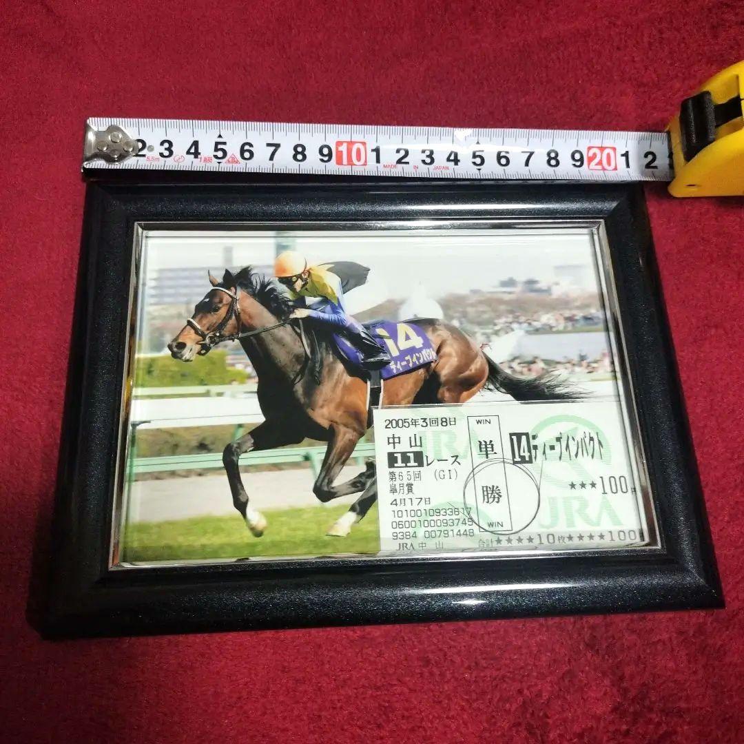 ディープインパクト 皐月賞勝利 現地馬券 写真額縁 本物たてがみ セット