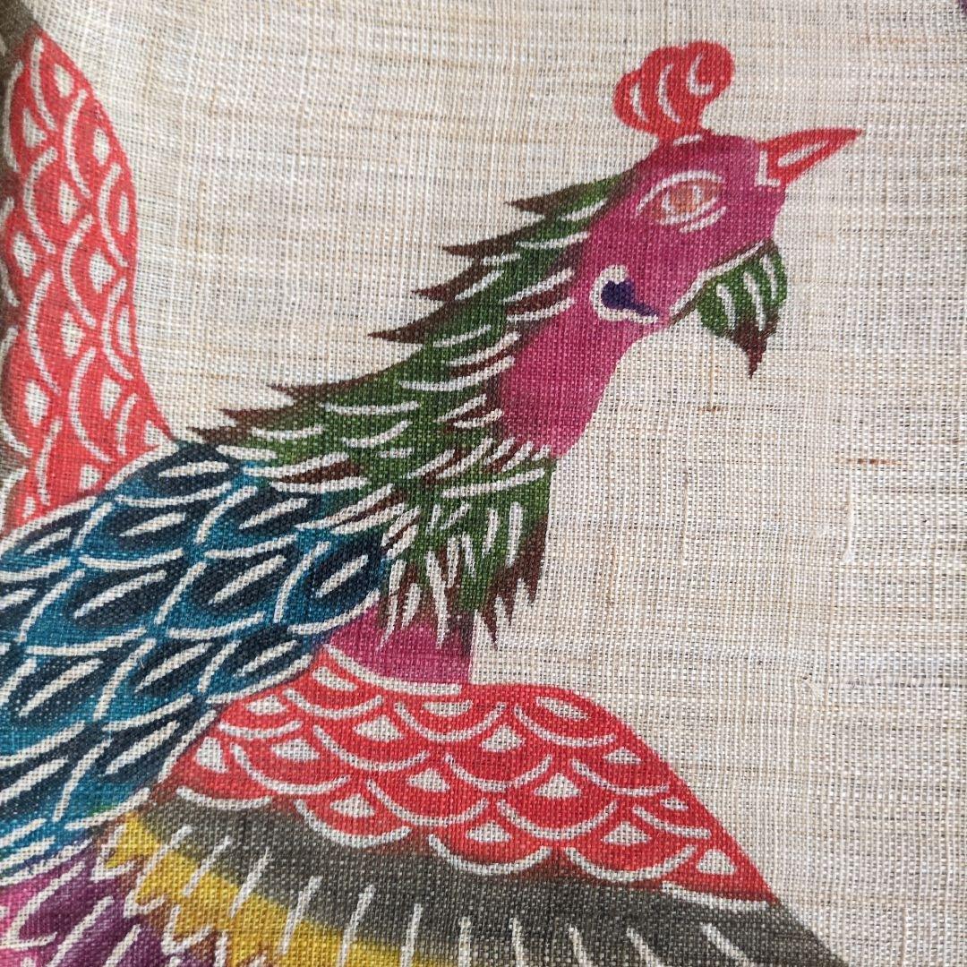 琉球びんがた麻タペストリー　手染め植物染料　名渡山工芸館　沖縄雑貨
