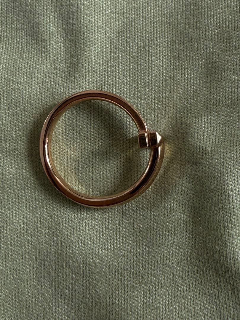 ティファニー T T ワンリング ダイヤモンド ローズゴールド13号