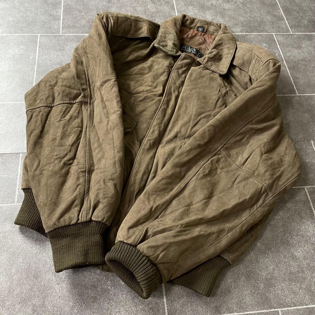 本革 ヴィンテージ A-2 G-1 レザーフライトジャケット 茶 S 短丈