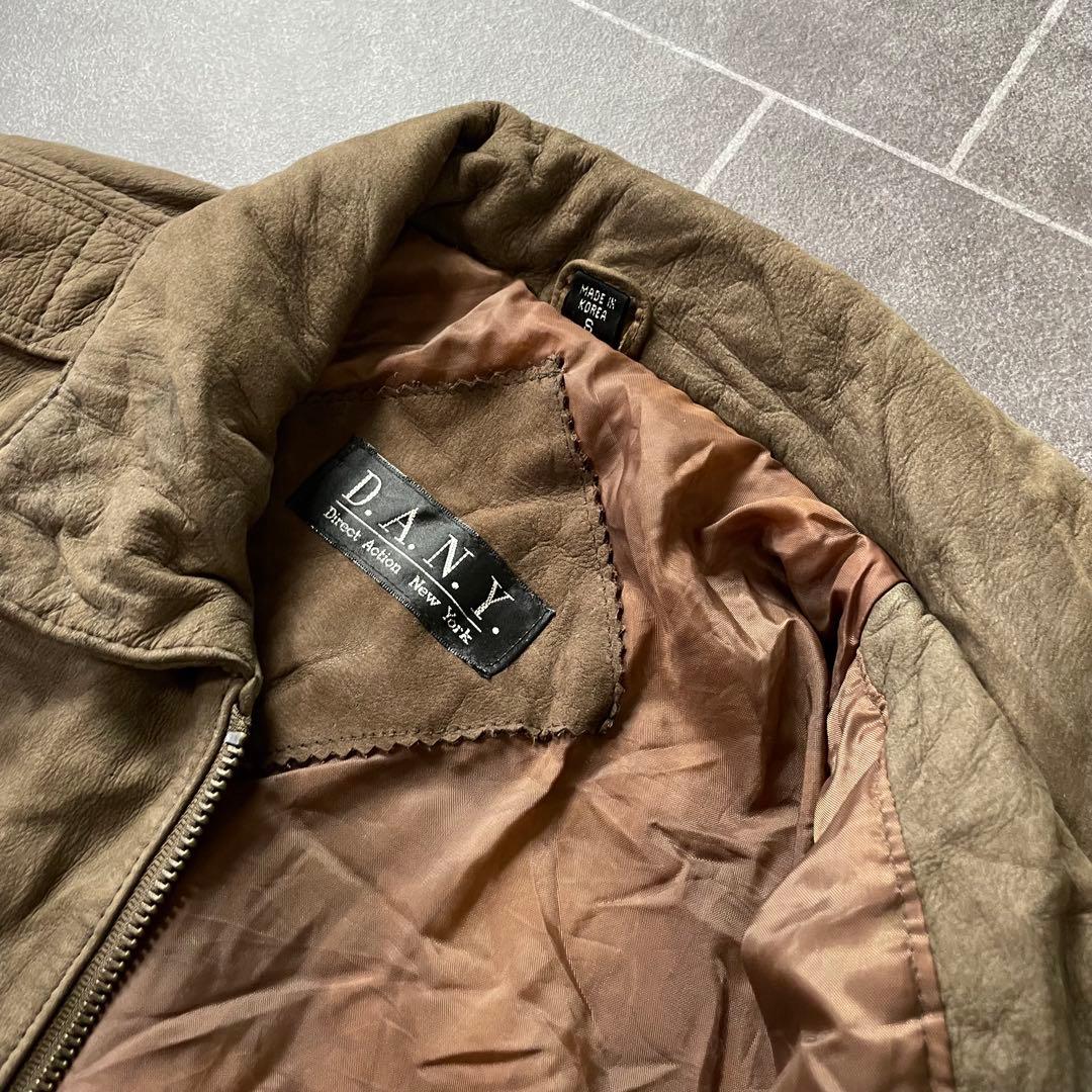 本革 ヴィンテージ A-2 G-1 レザーフライトジャケット 茶 S 短丈