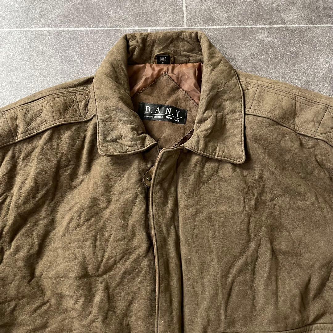 本革 ヴィンテージ A-2 G-1 レザーフライトジャケット 茶 S 短丈