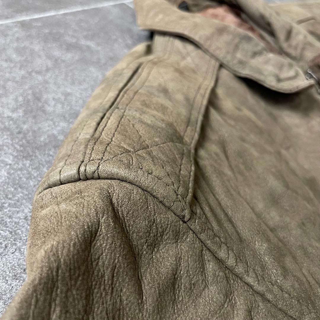 本革 ヴィンテージ A-2 G-1 レザーフライトジャケット 茶 S 短丈