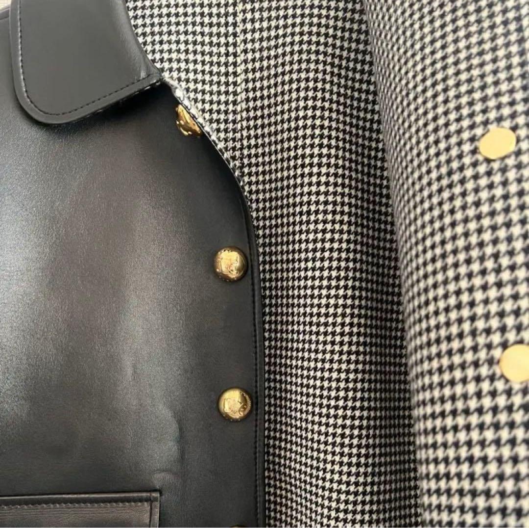 セリーヌ　クロディーヌ　ジャケット　トリオンフボタン　ラムスキン　レザー