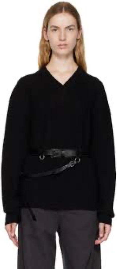 LEMAIRE equestrian belt 80cm black ルメール