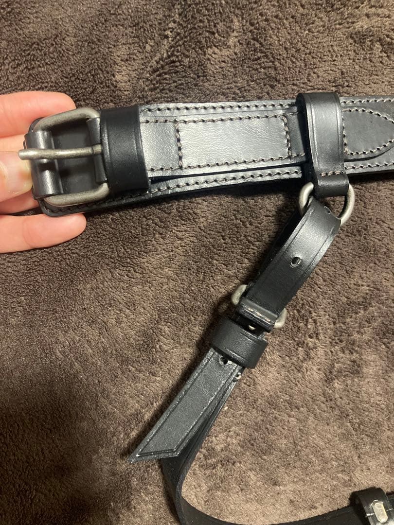 LEMAIRE equestrian belt 80cm black ルメール