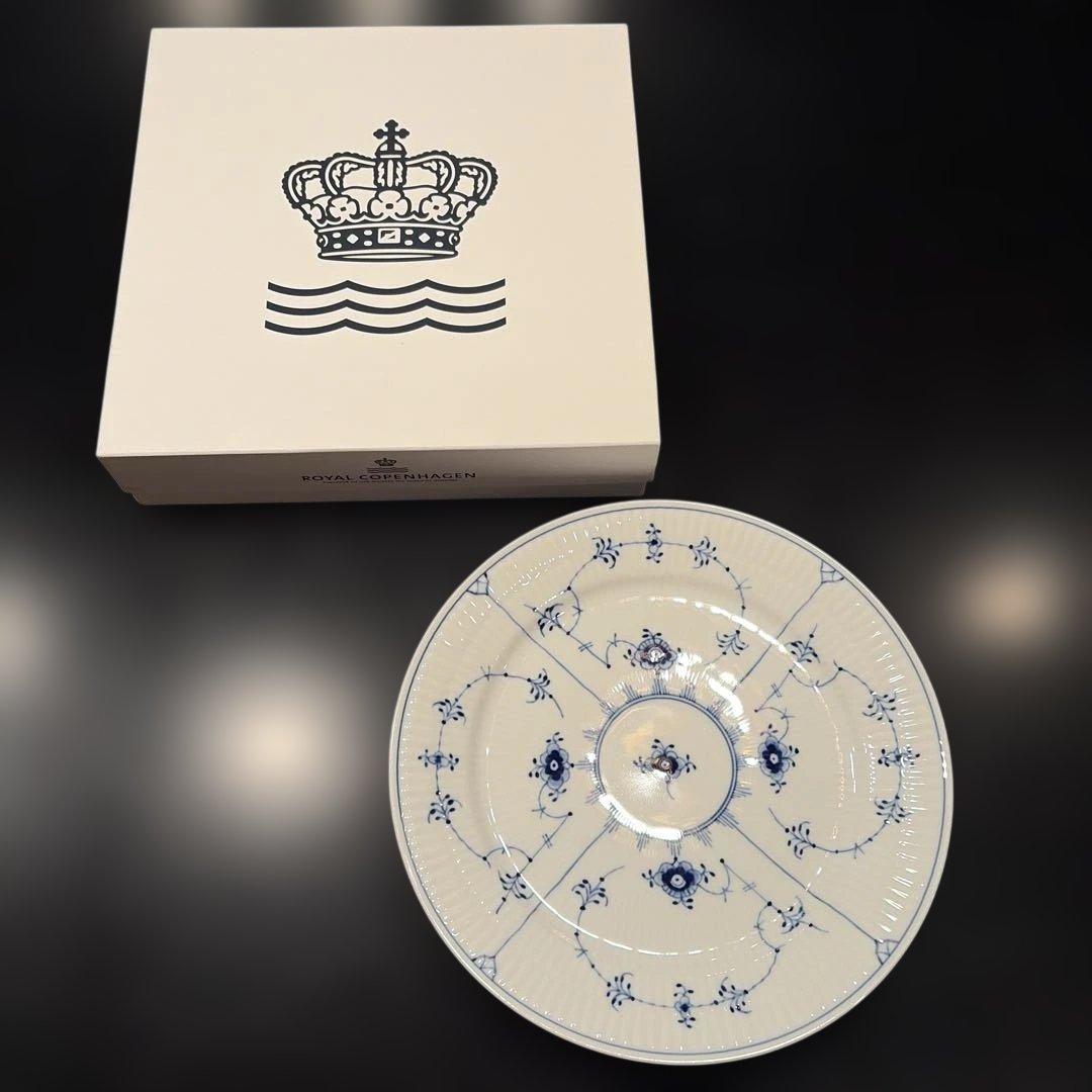   BFTD 25cm ブルー花模様皿