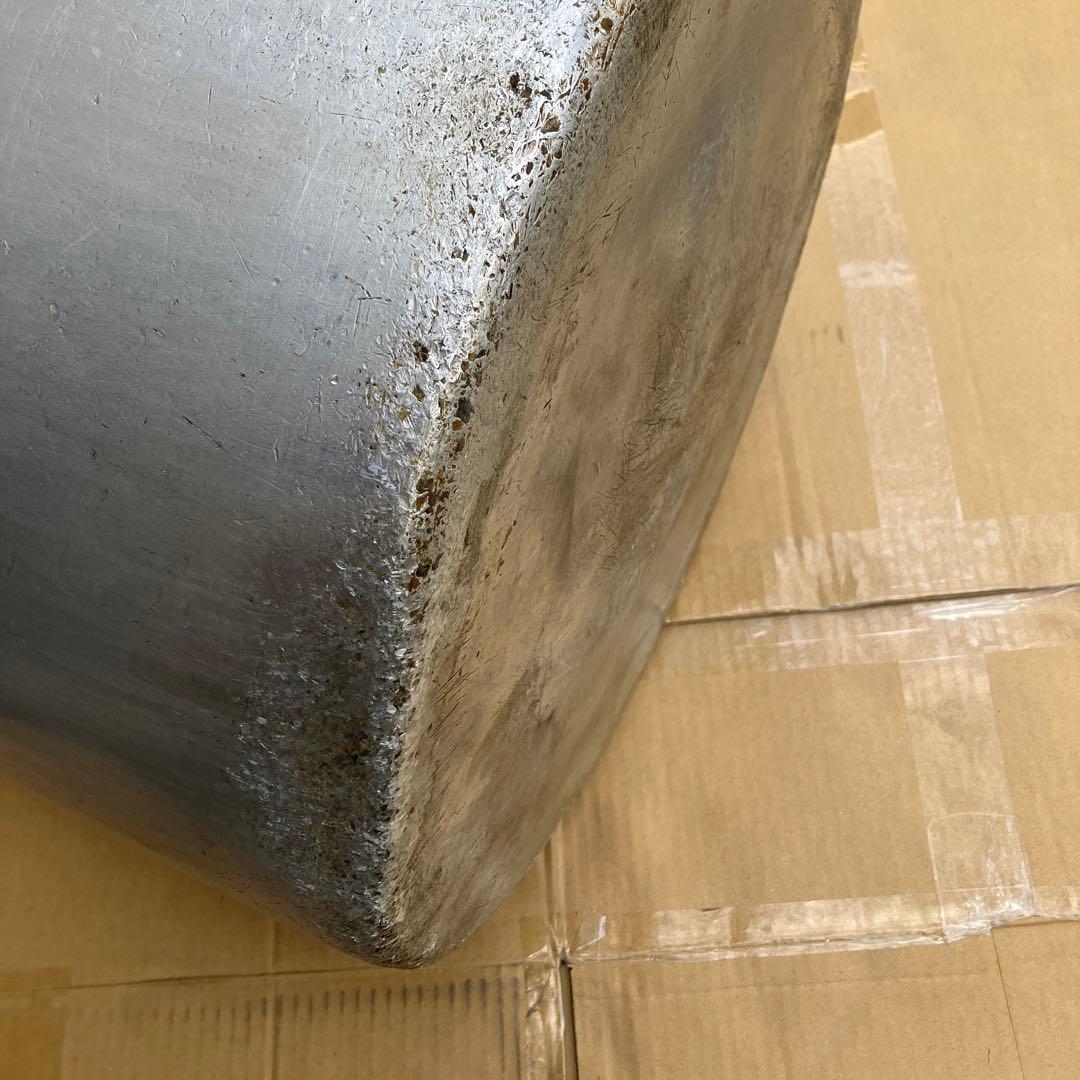 業務用　大型アルミ製　大容量　寸胴鍋　持ち手付き　内径約48cm　分厚いアルミ製