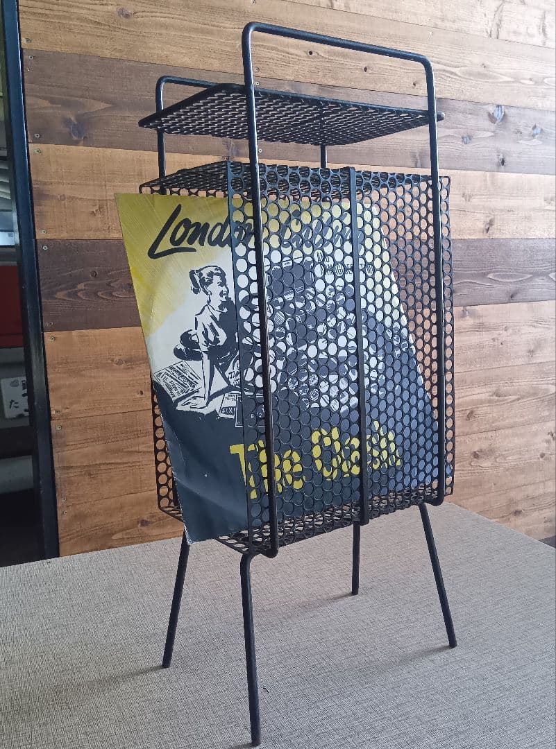 50s USA ビンテージ スチール製 マガジンラック ミッドセンチュリー