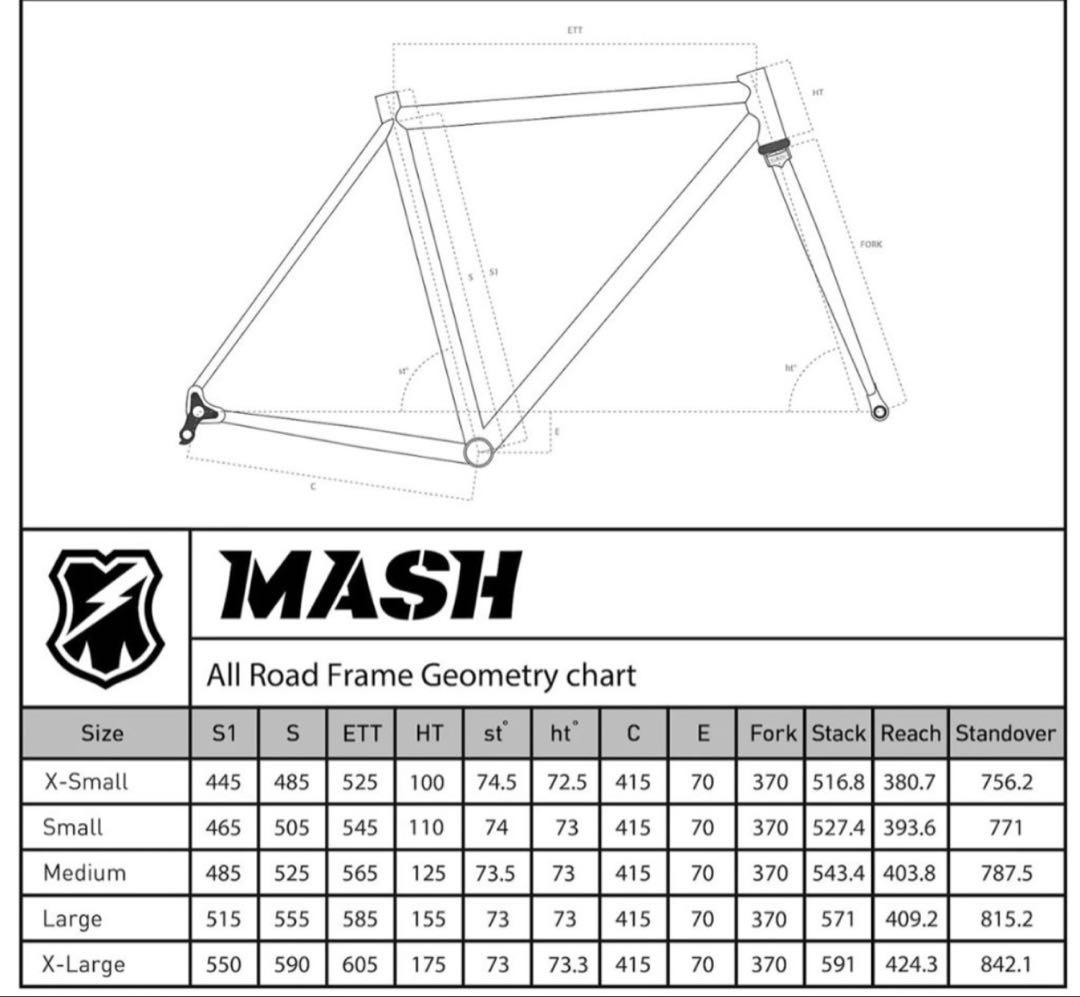 MASH all-road frame set Sサイズ MASHSF フレーム