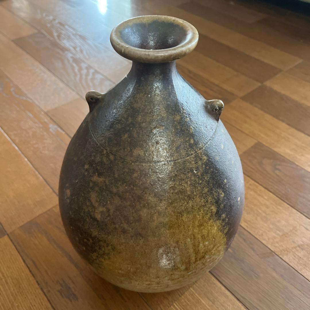 未使用　備前焼　作家もの　壺　花瓶　エコメルカリ便