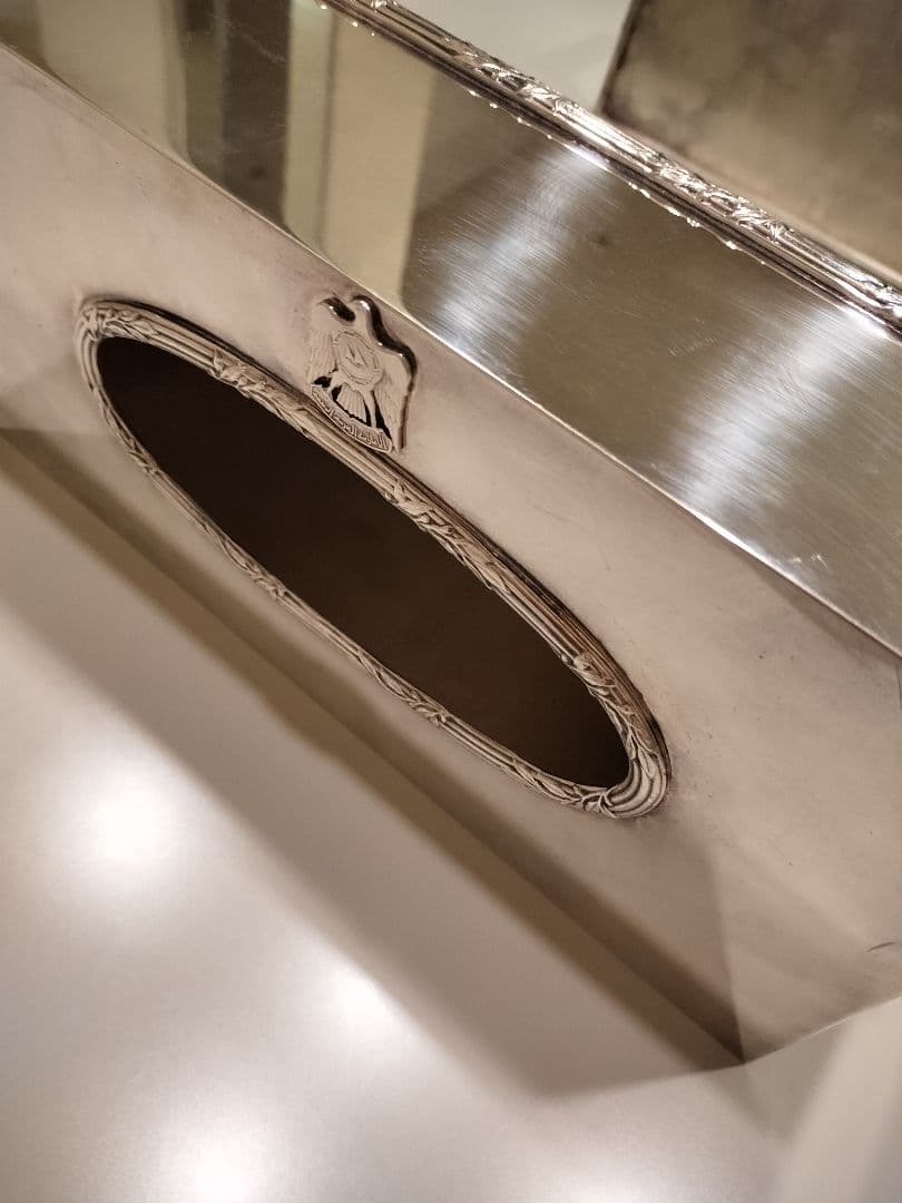 世界最高級ブランド　ティッシュボックス　シルバープレート　特注