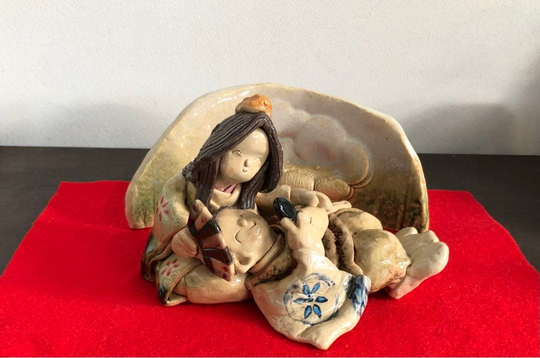 手作り陶器のお雛様￼