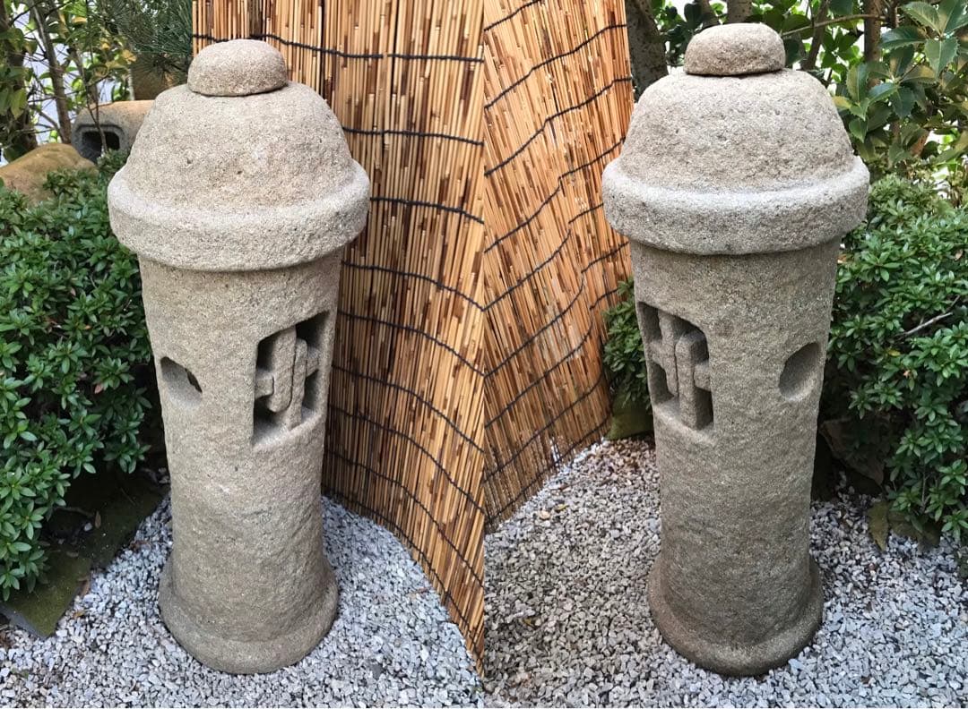 【天然石・石灯篭・露地庭灯篭・坪庭灯篭・和洋庭園灯篭】庭石オブジェ箱庭造園飾り石