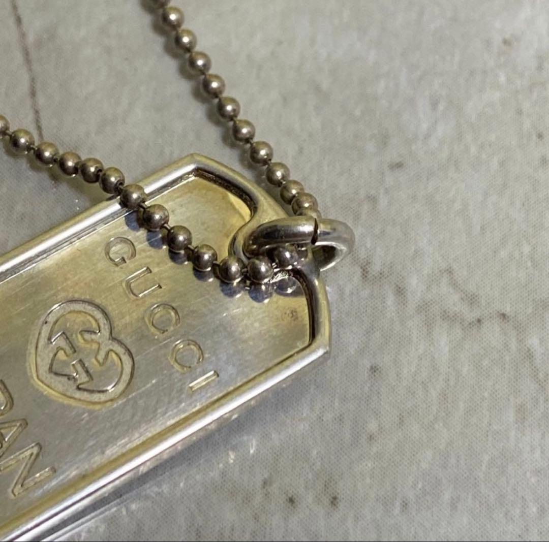 GUCCI 925 プレートネックレス