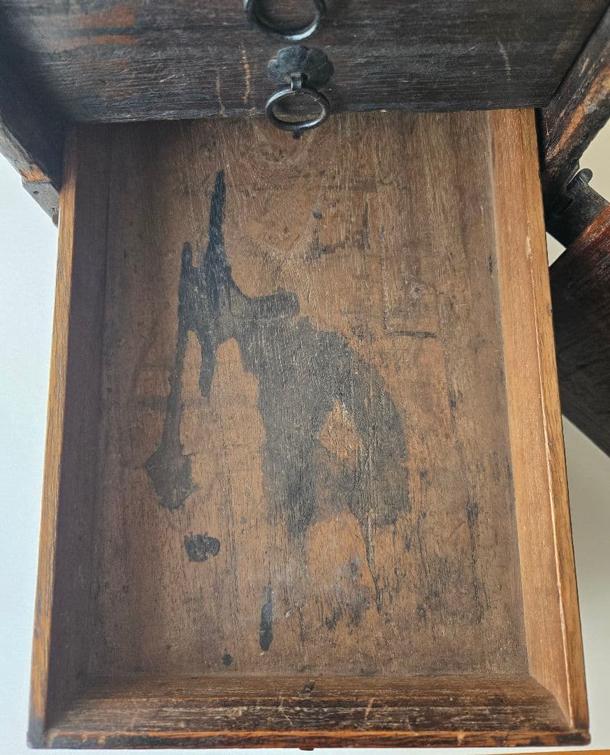 骨董　船箪笥　銭箱　時代箪笥　帳場箪笥　欅製　江戸期　鍵あり