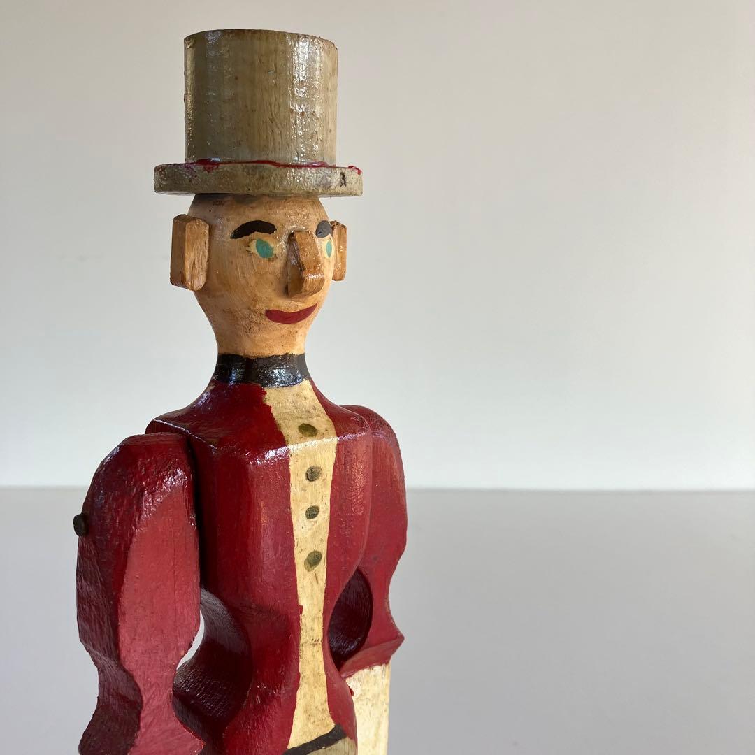 【希少】アンティーク ドール フォークアート 木製 人形 風見 民藝