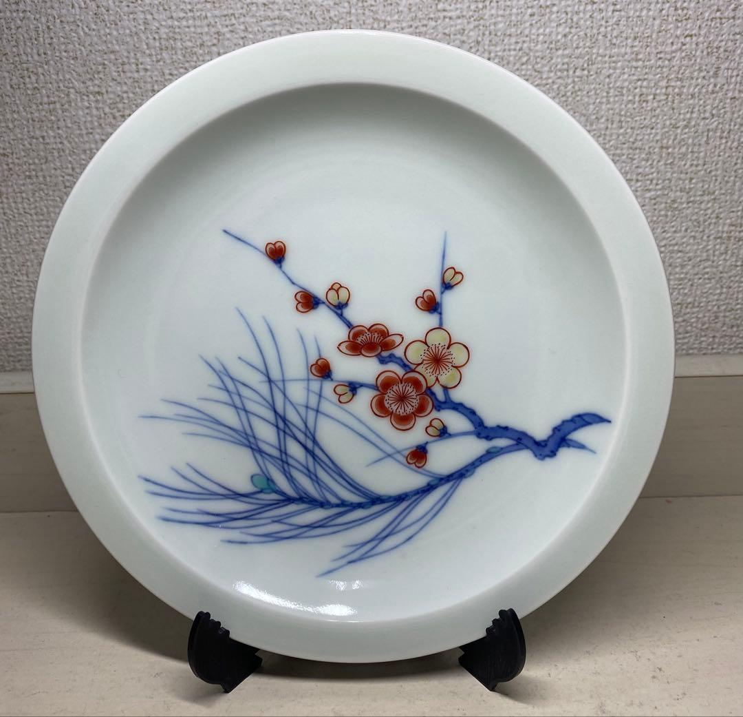 今泉今右衛門作 錦絵変り花絵 銘々皿揃