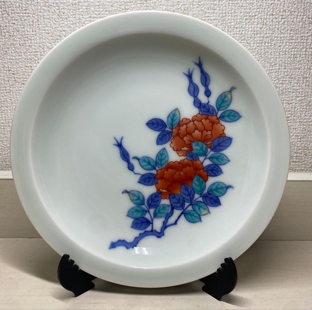 今泉今右衛門作 錦絵変り花絵 銘々皿揃