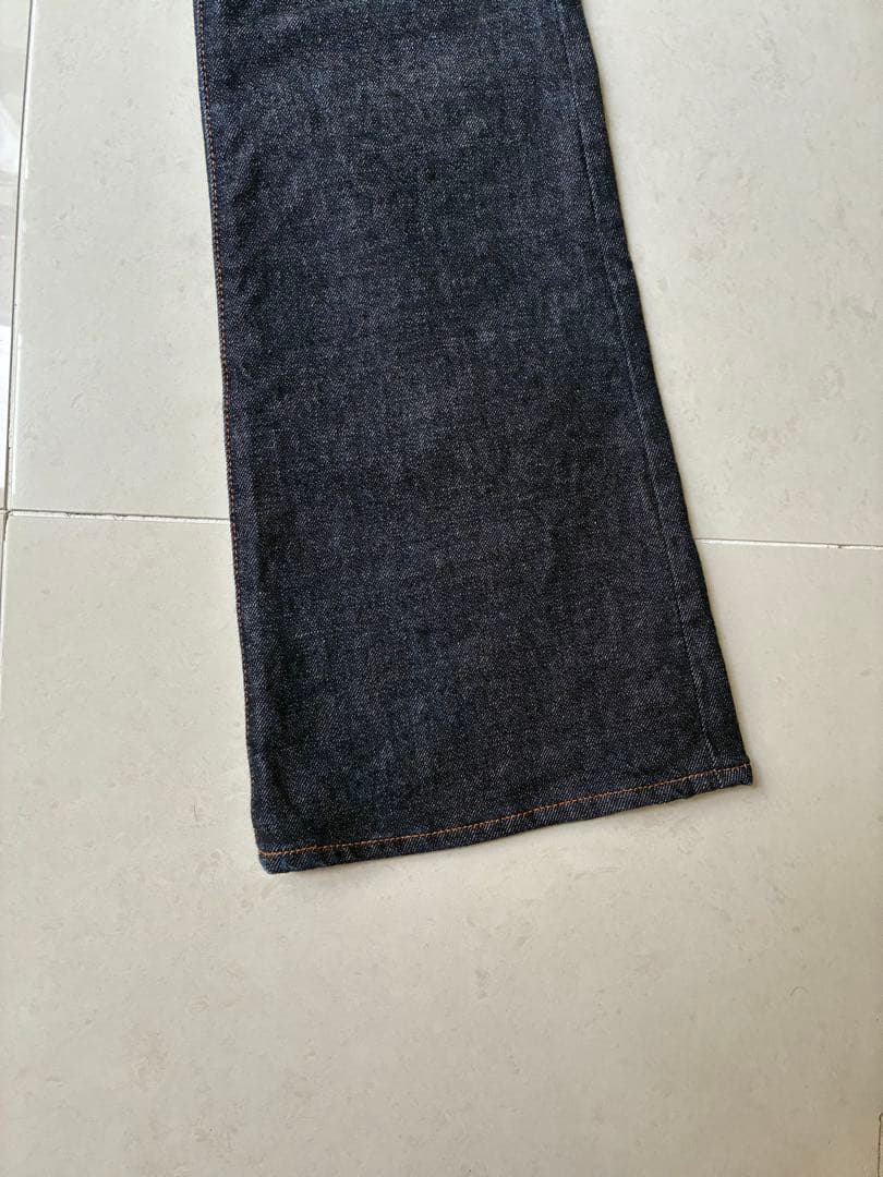 美品　MOUSSY MVS FLARE 23 マウジー フレアデニム ロング濃紺