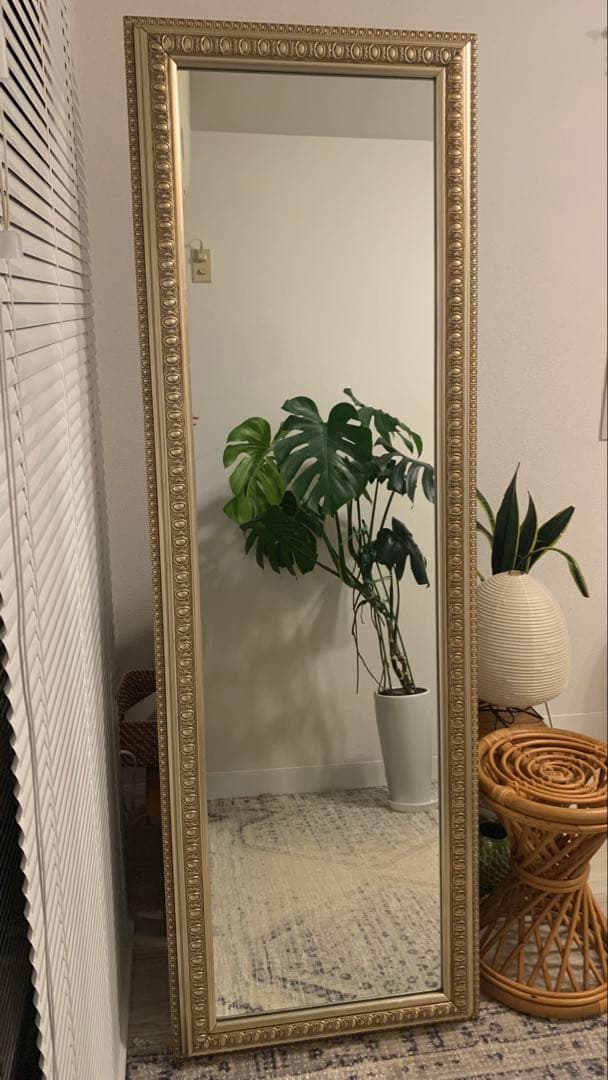 arne アンティーク調　全身鏡　姿見　シャンパンゴールド