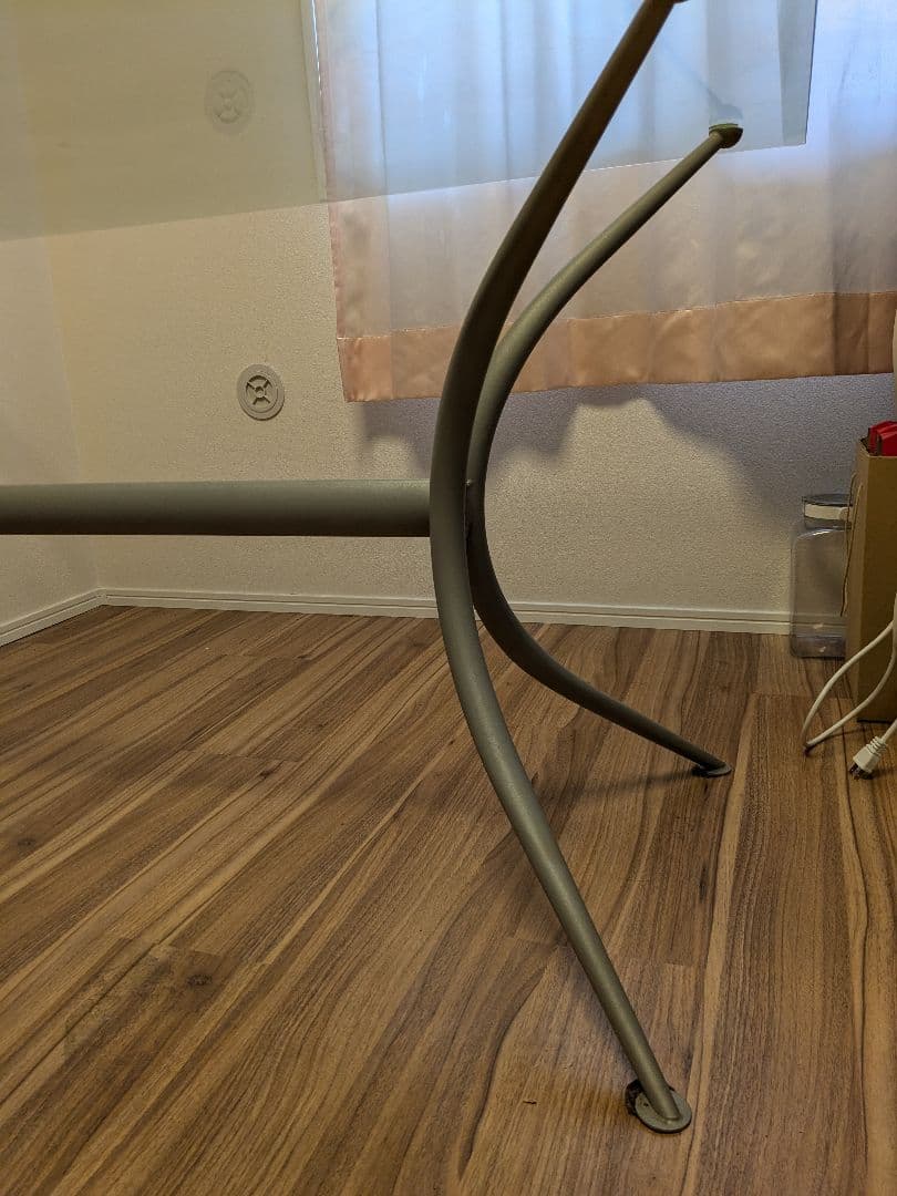 サロン使用 美品 大型152cm ガラスダイニングテーブル イタリア製