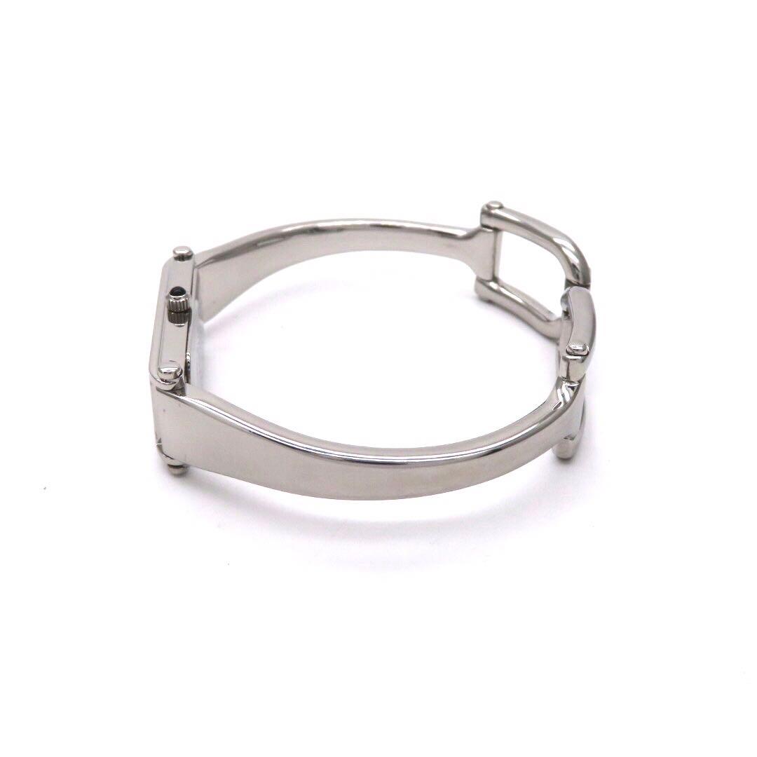 ☆極美品 1PD GUCCI グッチ 時計 1500L ホワイトシェル バングル