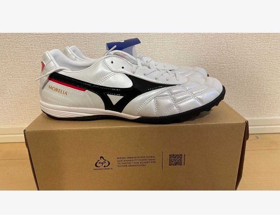 新品未使用モレリアホワイトトレーニングシューズ25cm廃盤モデルカンガルー