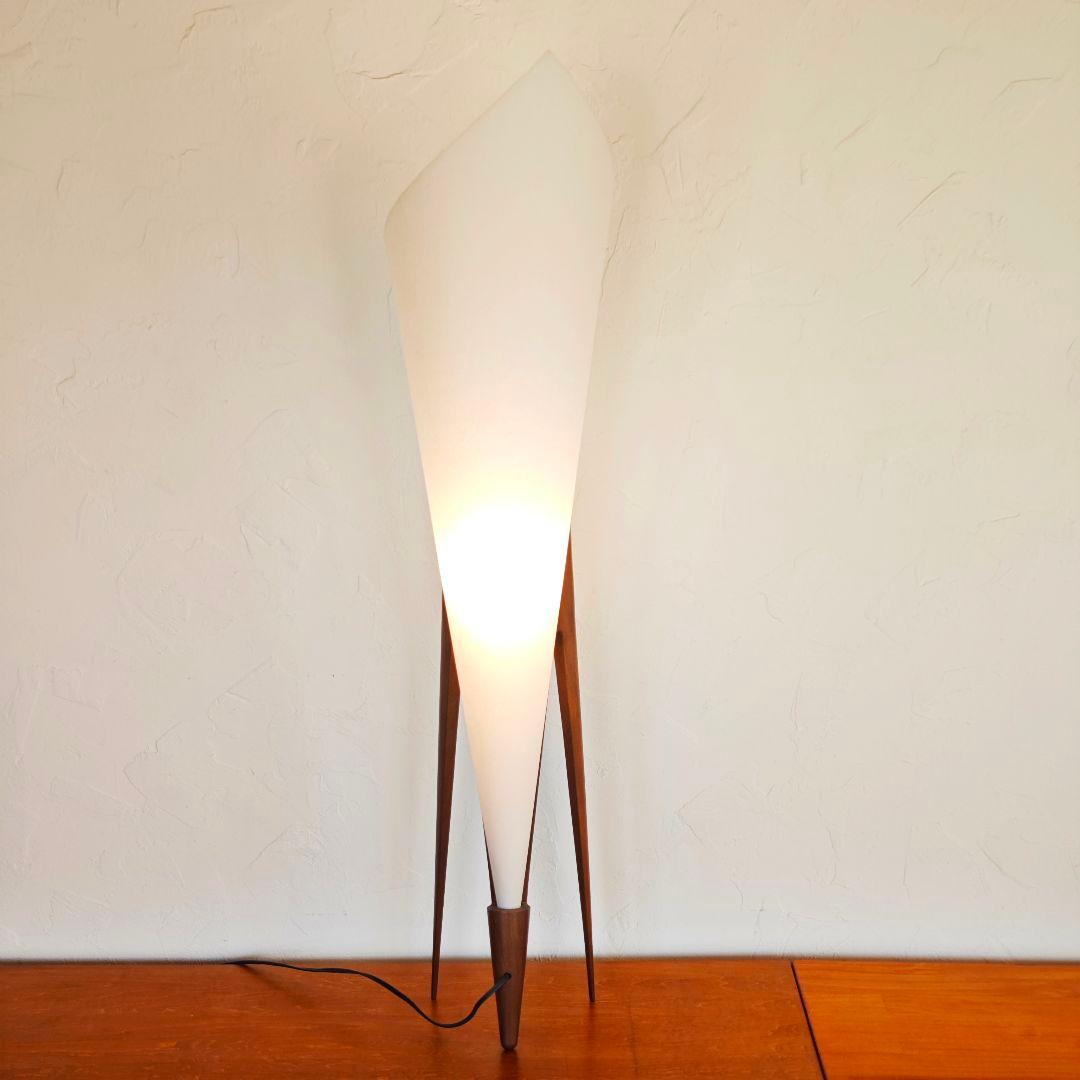 国産旭川家具　コサイン　フロアランプ　スタンドライト　無垢　ヴィンテージランプ