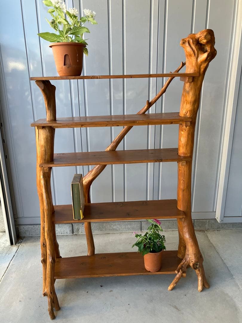 流木本棚５段ハンドメイド