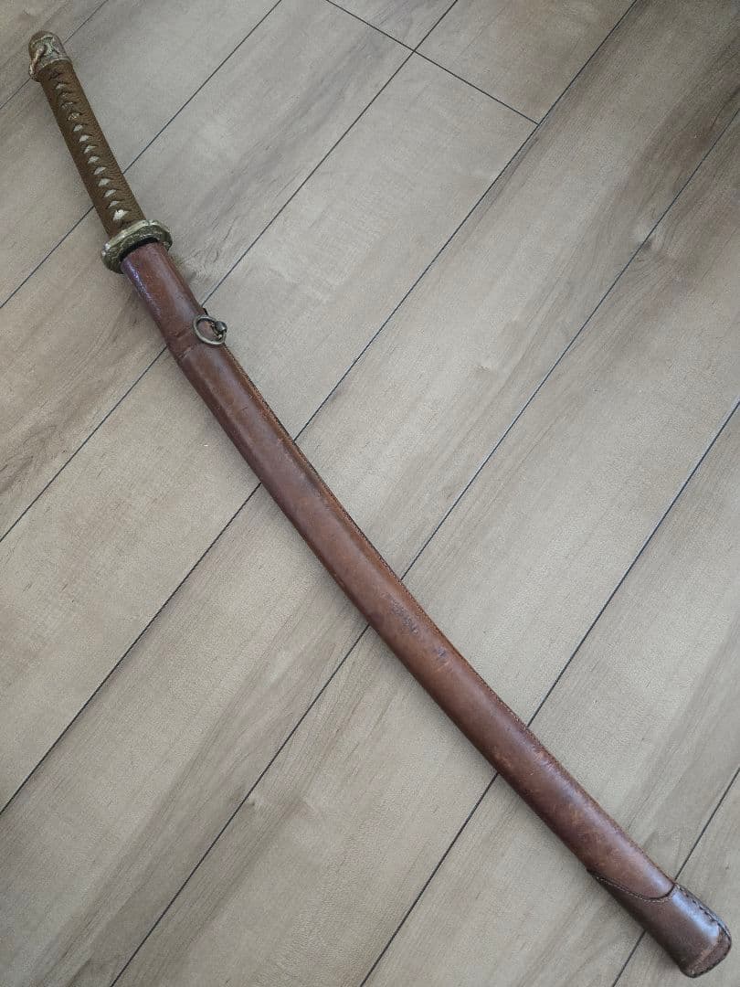 実物　日本陸軍将校用　野戦軍刀拵え(刀身なし/木製つなぎあり)