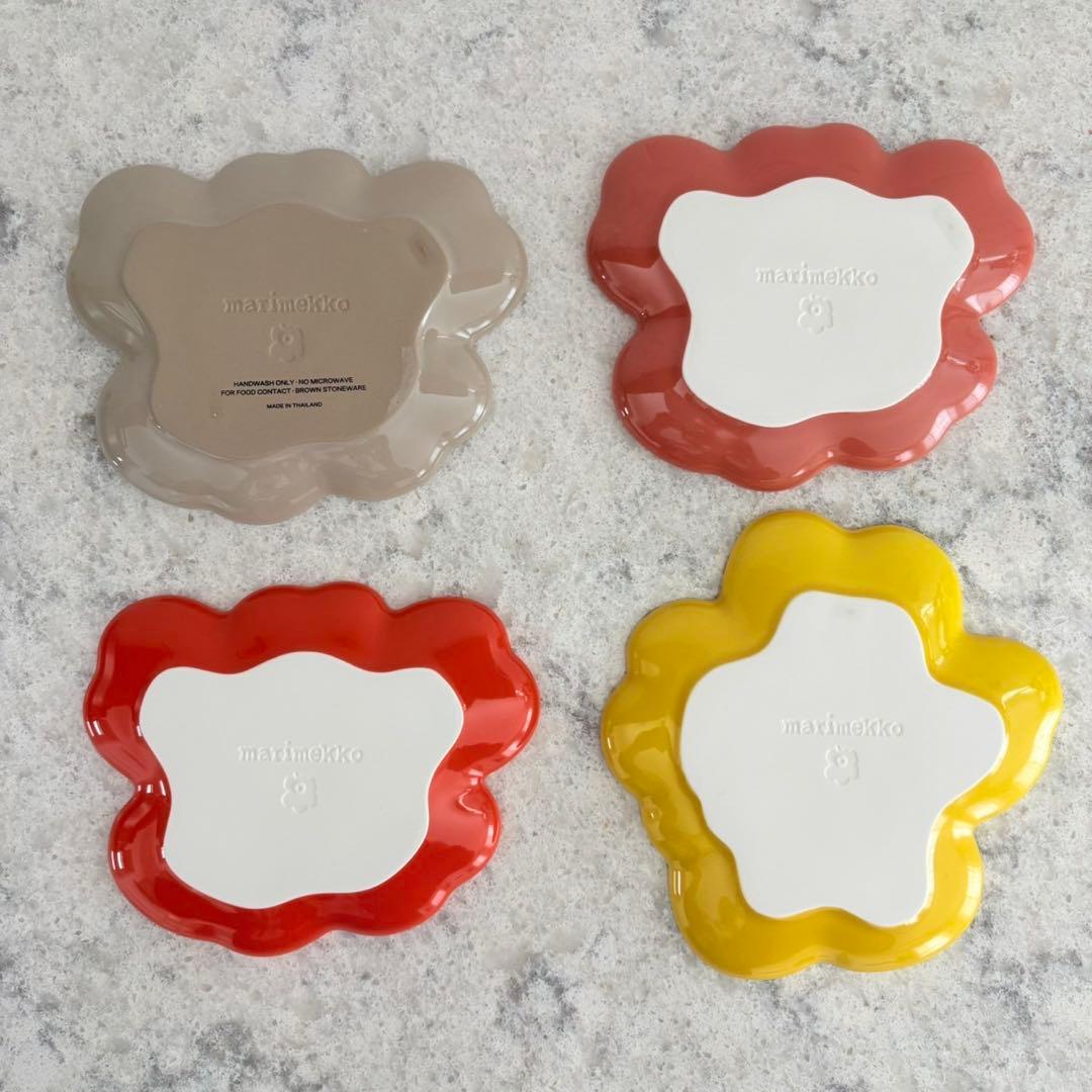 マリメッコ☆Unikko プレート 13cm 4枚セット