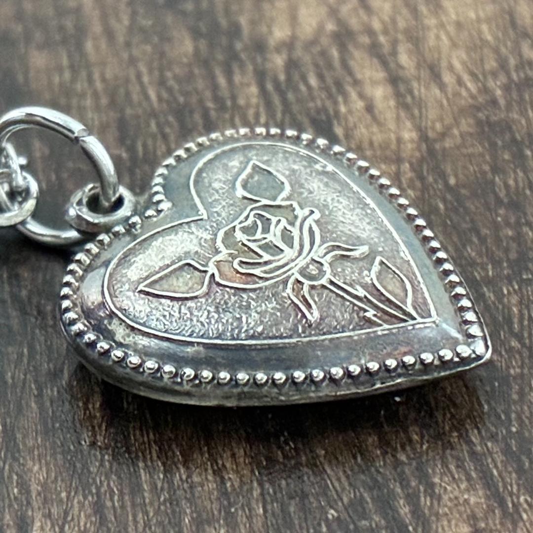 スウィートハートジュエリー ローズ 薔薇 シルバーヴィンテージネックレスNAVY