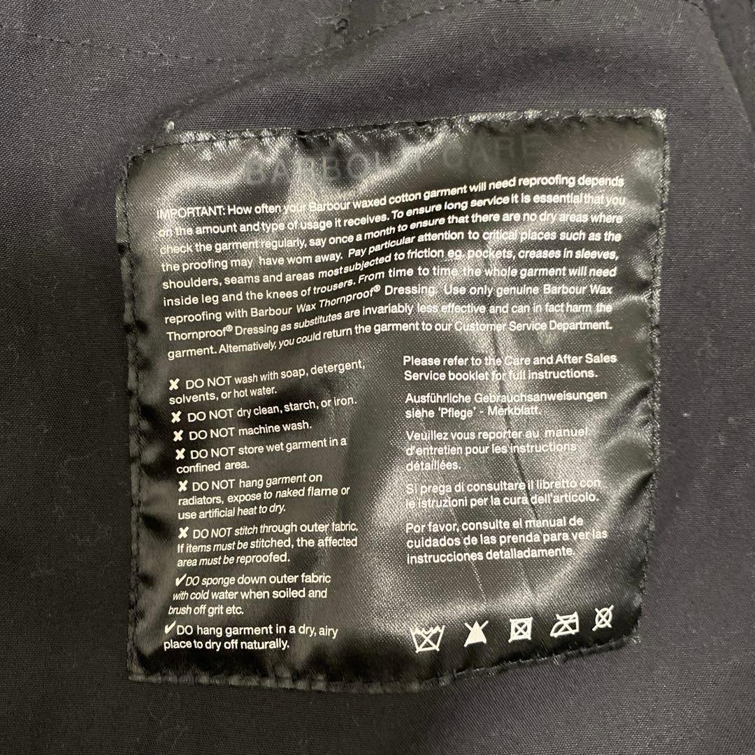 バブアー シップス別注 ピンストライプ オイルド モーターサイクル ジャケット