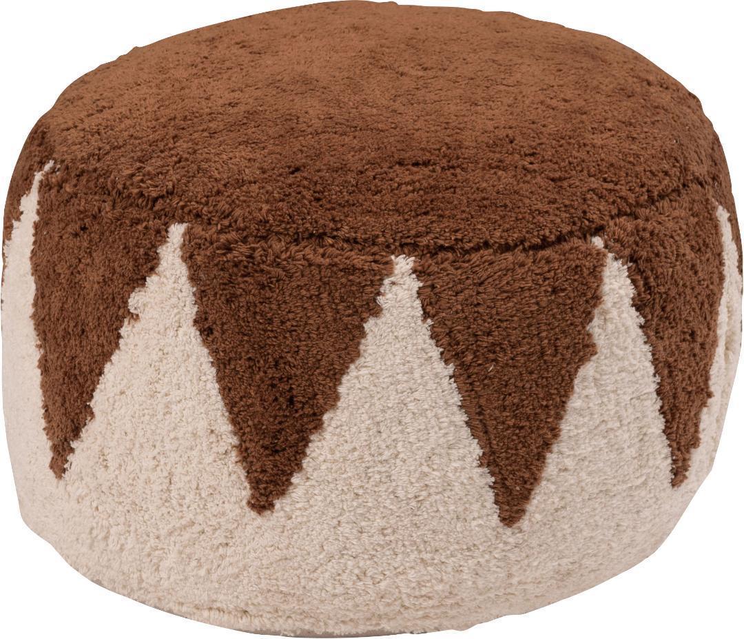 オットマン 椅子 北欧 コットン 大きめ ブラウン FAB-001 N02