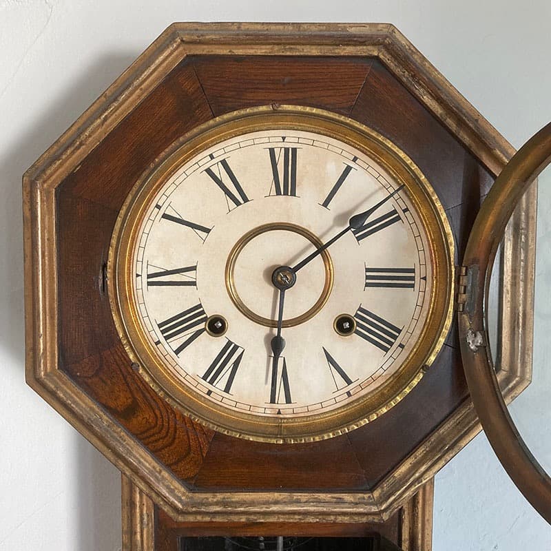 八角柱時計（オーバーホール済・完動品）