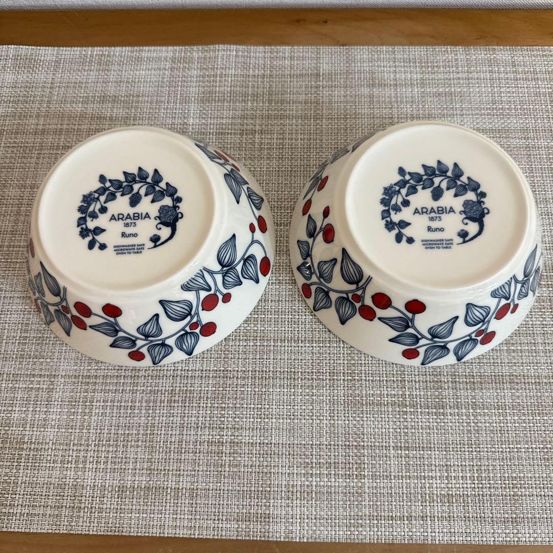 ARABIA Runo フロストベリー 17cmボウル 2個セット