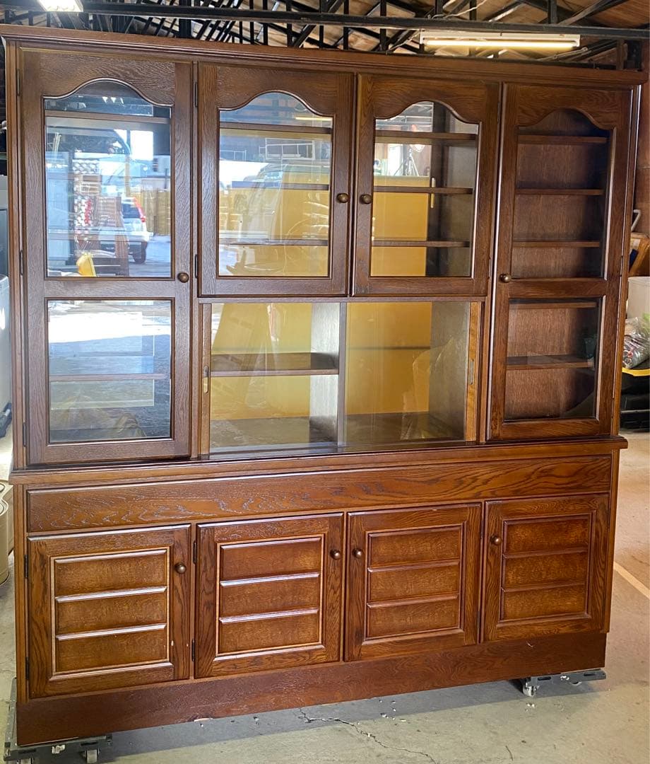 食器棚　キャビネット　両面ハッチ