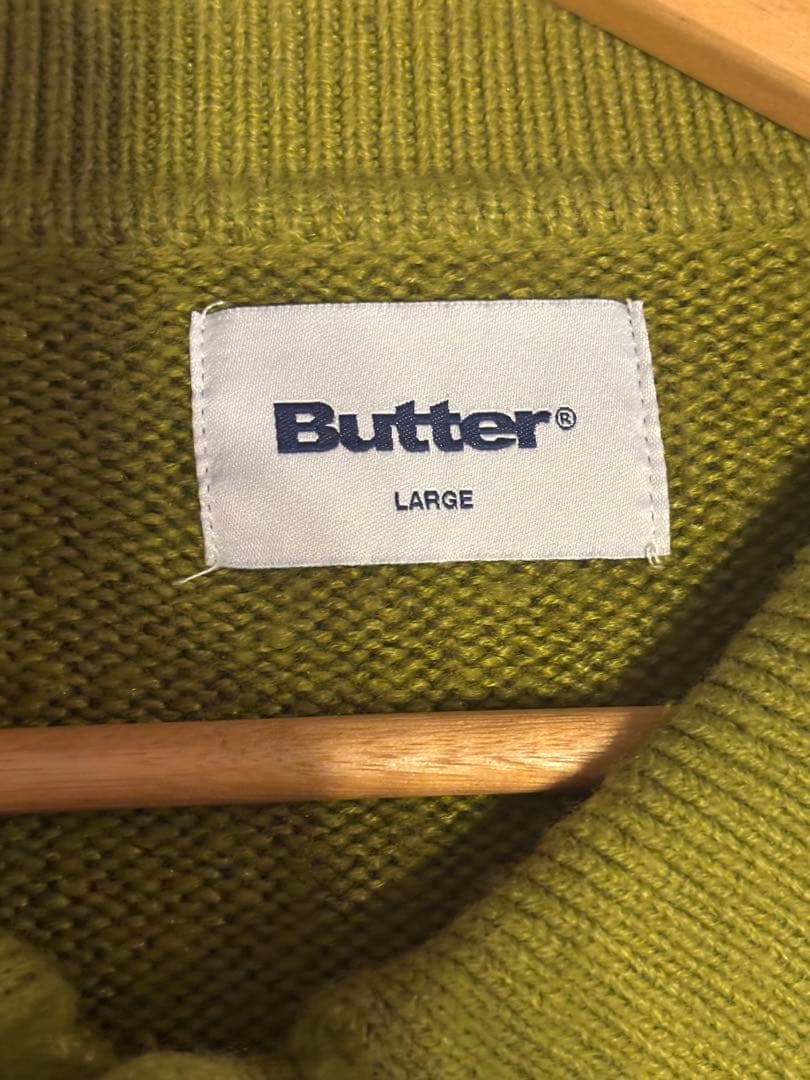 butter goods 襟付きモヘアカーディガン