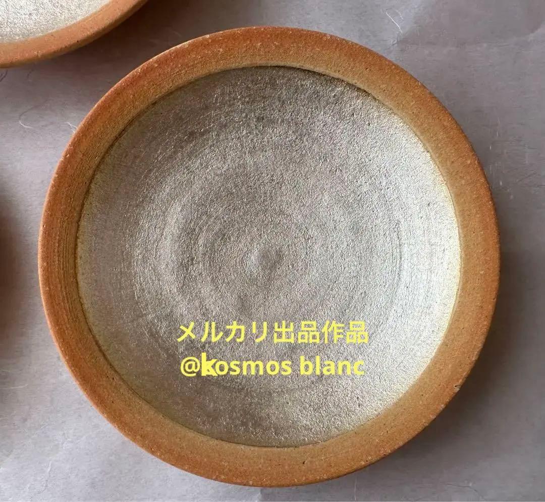 信楽中郷窯 鈴木茂至造　銀彩赤絵対鉢　5枚組２種　10客銘々皿　信楽中郷窯