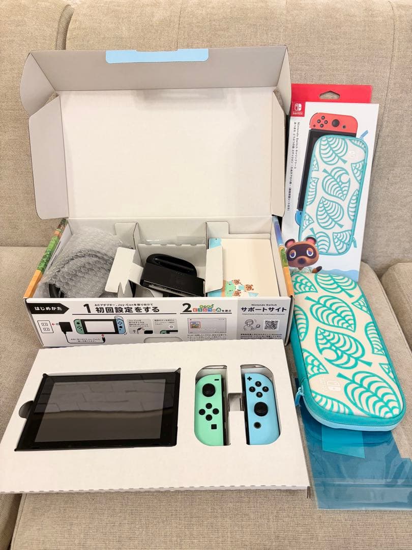 Nintendo Switch 本体　あつまれ どうぶつの森 セット　ケース付き