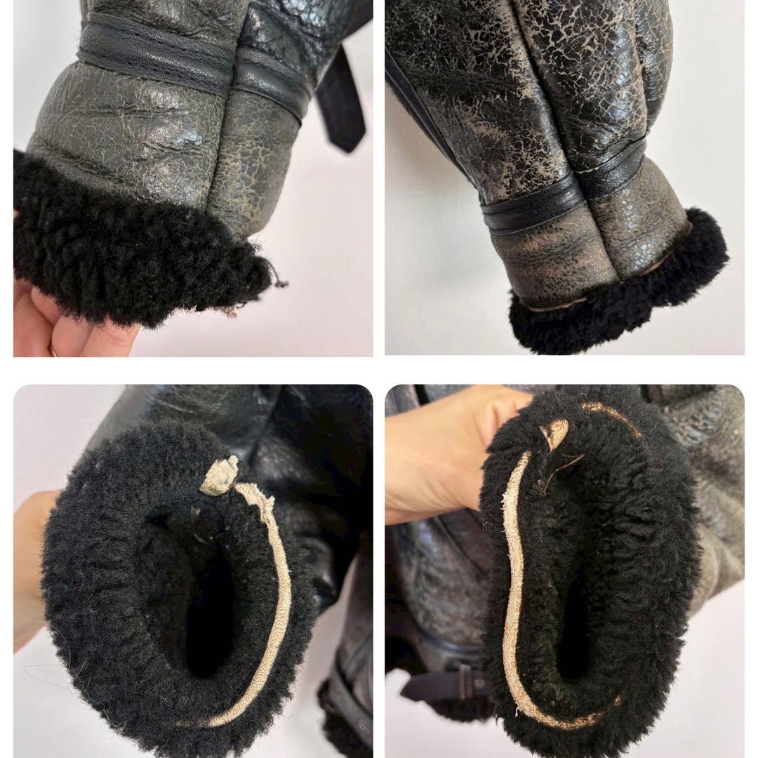 ◆アヴィレックス【L】フライトジャケット レザージャケット ボア付き A-2