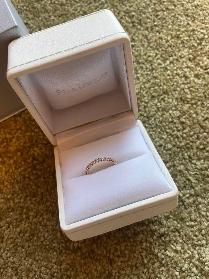 美品　スタージュエリー フルエタニティ　ダイヤ&ゴールドリング9号