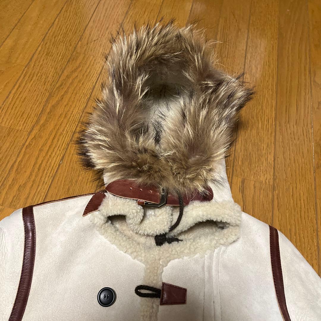 B-7 女性やキッズに ブラウンパーツ頑丈本革 羊革羊毛100% リアルムートン