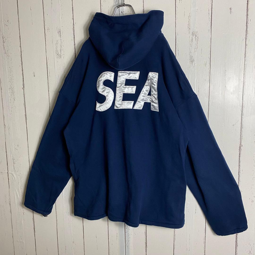 【即完売】 WIND AND SEA フルジップ パーカー 初期 両面 刺繍