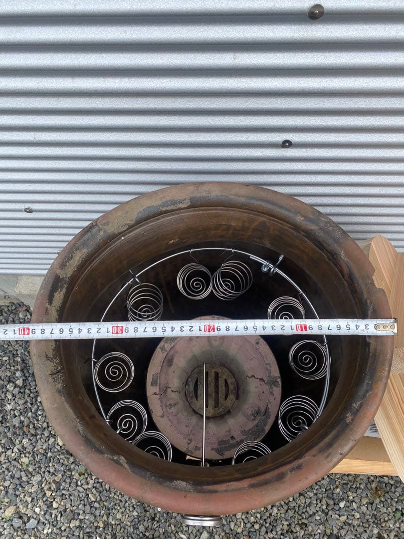 壺焼き芋の、壺　フルセット　カケあり