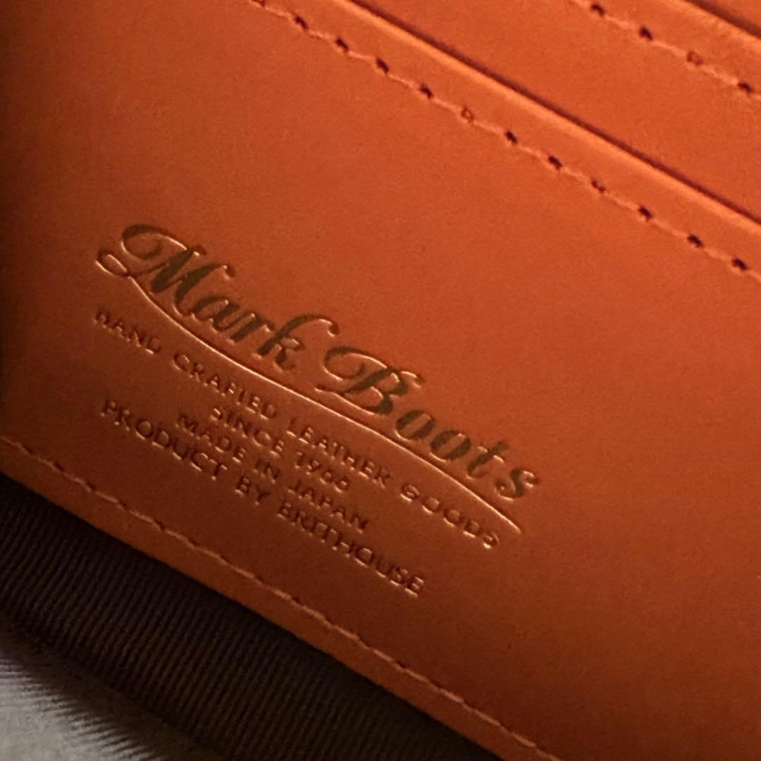 Mark Boots×BRIT HOUSE コードバン ラウンドジップ長財布 茶