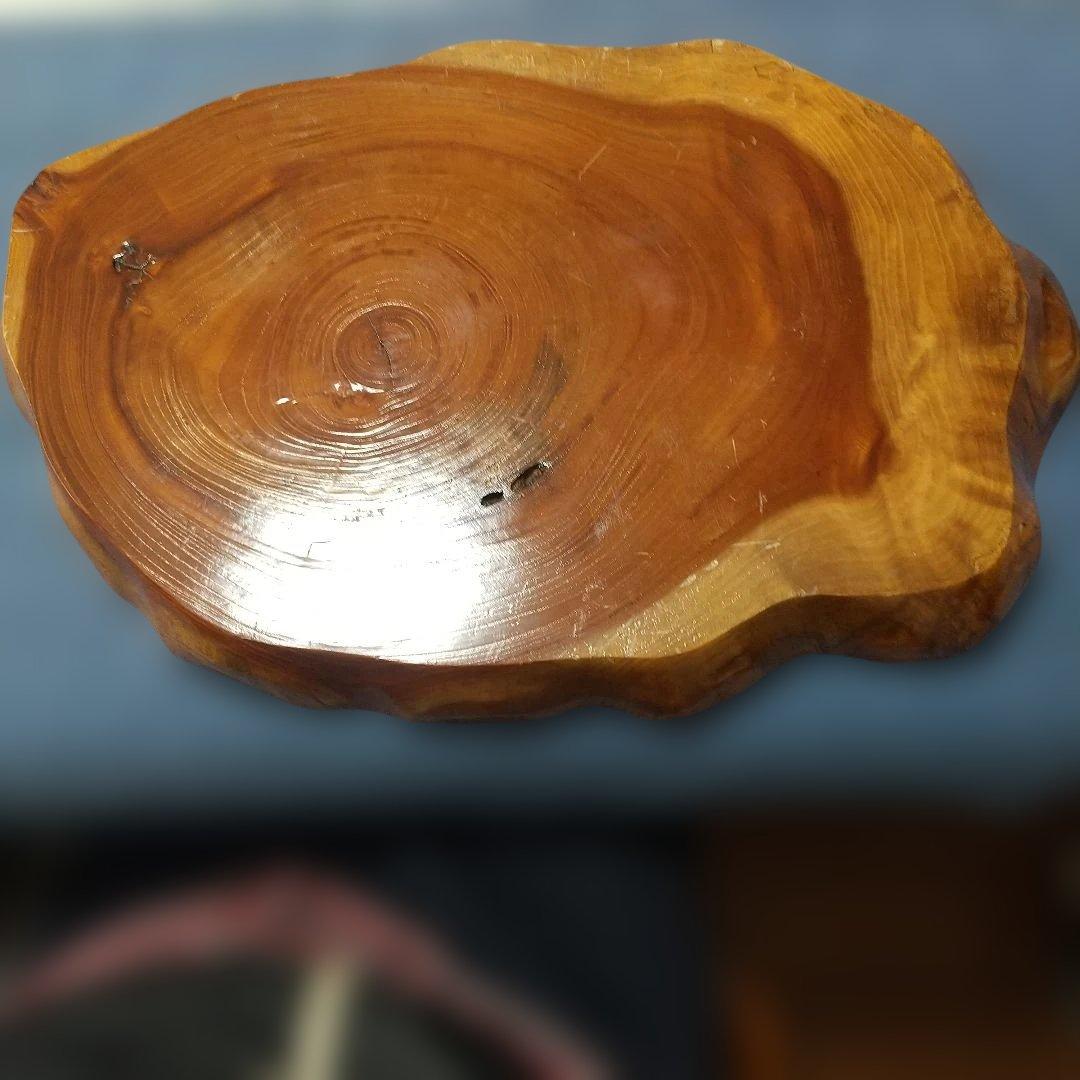 花瓶台 木目鮮やか 一枚板