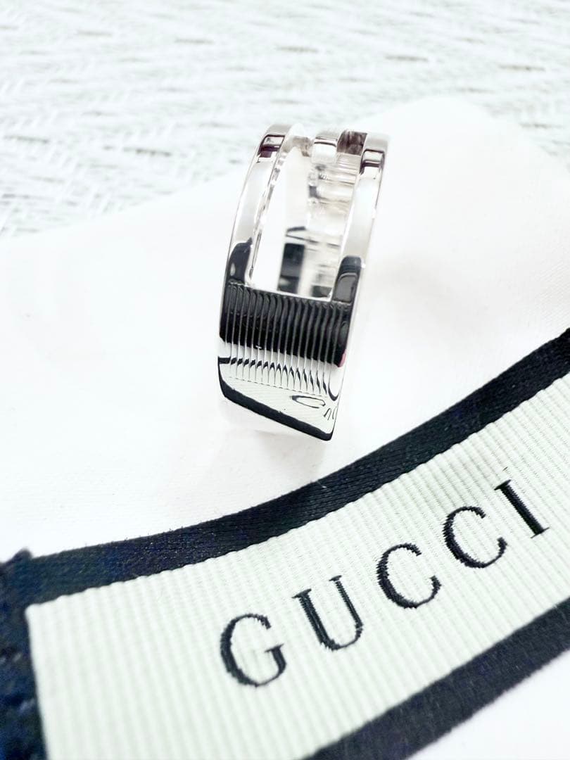 グッチ　指輪　リング　21 ブランデッドG ロゴ 925 研磨洗浄済　20号