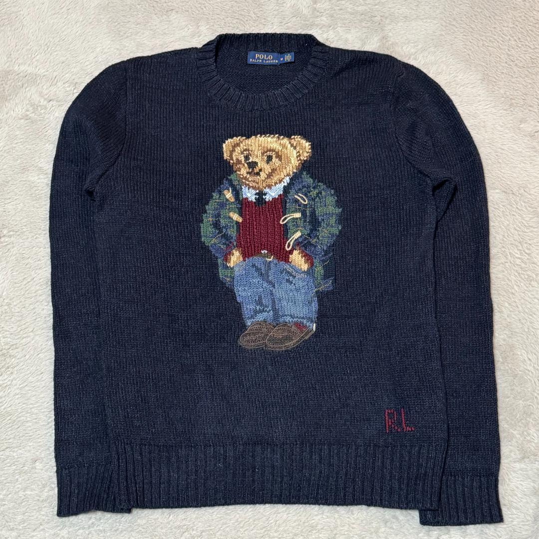 POLO RALPH LAUREN ポロベア 刺繍 コットン リネン混 M